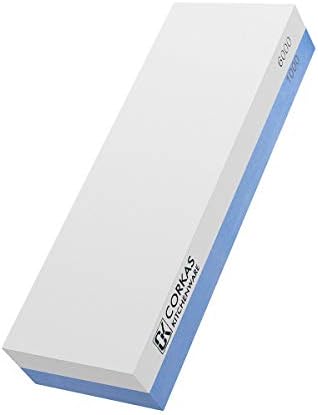 CORKAS Japan Premium Whetstones，Upgrade Precise Knife Sharpening Stone，1000/6000 2 Grit Sides Grindstone with Safe Non-Slip Silicon Base for Kitchen Knives, Tactical Knives, Scissors, Razors, Swords