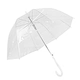 Automatic Open Transparent Bubble Dome Shape Rain Clear Umbrella, Clear
