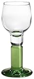 Bormioli Rocco Limoncino Cordial Green Footed Shot Glasses, Set of 6
