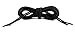 OrthoStep Thin Round Athletic Nylon Black 60 inch Shoelaces - Fused Tips - Work Boot Laces 2 Pair Pack
