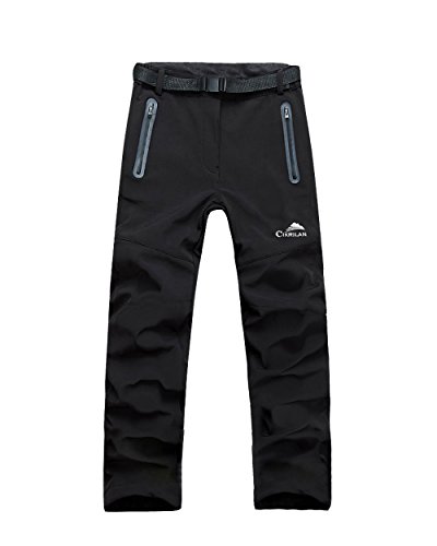 Womens Outdoor Softshell Waterproof Fleece Trousers Hiking Camping