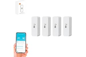 IHSENO Zigbee Temperature Humidity Monitor Tuya Humidity Sensor,App Records,ZigBee Hub Required,Remote Monitoring for Tuya Smart Home Automation for Home, Office, Garden (4)