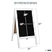 Ilyapa Wooden A-Frame Sign with Eraser & Chalk - 40 x 20 Inches Magnetic Sidewalk Chalkboard – Sturdy Freestanding White Sandwich Board Menu Display for Restaurant, Business Or Wedding