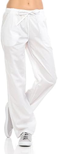 Ivy Medical Uniform Women and Men Scrub Pants. Model P5000 (Large, White)