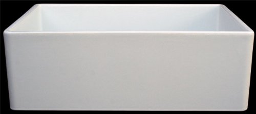 ALFI brand AB510 30-Inch  Contemporary Smooth Fireclay Farmhouse Kitchen Sink, White - Thumbnail 3