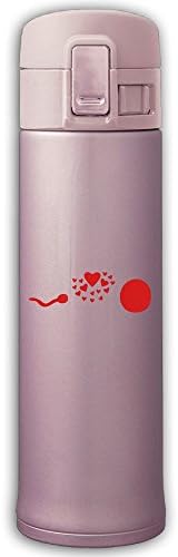Cupcari Stainless Steel Mug Fertile Love Designed Vacuum Cup, 16-Ounce, Pink
