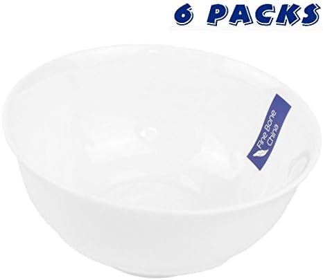 WINCANG 5" Fine Bone China Cereal/Soup Bowl Set - 6 Packs,White - 1152