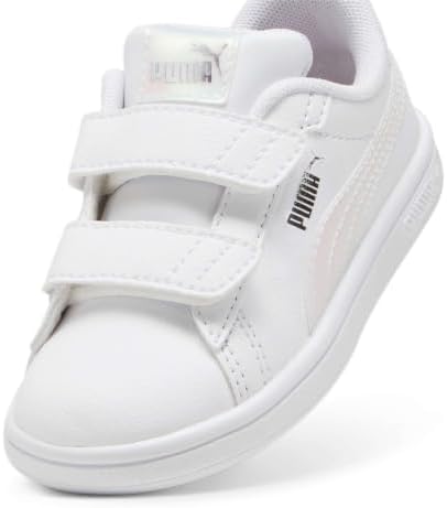 Ténis Unissex Kids Smash 3.0 Holo 2.0 V INF, PUMA Branco-Mauve Mist-PUMA Prata, 20 EU