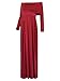 BlackCherry Women's Cowl Neck Ruched Shoulder Maternity Nursing Maxi Dress