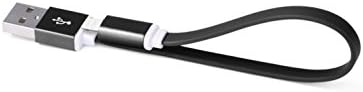 Lighting cable, COSMOCAT USB Short Flat Cable, high-speed USB to 8 Pin Lighting Charging Cable with metal connector for iPhone and iPad (0.65 ft /0.2 m) (Black)