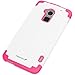 Fosmon HYBO-DUOC Series Detachable Hybrid Silicone + PC Case for HTC One Max / HTC T6 (Pink / White)