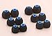 BLLQ 12PCS Replacement Ear Tips Earbuds Eartips Eargels Earpads Silicone Buds Compatible with Senso, Sony ，BeatsX & Other Inner Hole 3.8mm Earbud in-Ear Headphones,Black-Blue,SML