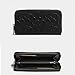 Coach Men's Embossed Signature logo Durable Leather Long Wallet (Black)