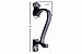 A29 Black Door Handle Pull, Heavy Duty Long Kitchen Cabinet Handles, Antique Cabinet Pulls, Cabinet Door Handles, Closet Door Handle, Decorative Gate Handles, Cast Iron Finish, Set of 1