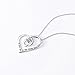 Birsppy Sterling Silver I Love You to the Moon and Back Pendant Necklace Gifts for Her, Women, Friendship, 18