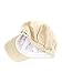 Chemo Fashion Scarf Womens Linen Newsboy Summer Hat with Rhinestone Buckle Brim, Cotton Lined, Stretch Band Beige