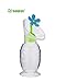 Haakaa Silicone Breast Pump with Suction Base and Flower Stopper 100% Food Grade Silicone BPA PVC and Phthalate Free (5oz/150ml) (Blue)