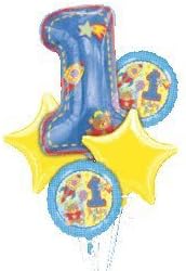 1st birthday balloons card factory