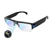 Spy Camera Glasses with Video Recording, 1080P HD Hidden Camera,Super Small Surveillance Snapchat Spectacles Glasses,USB Charger
