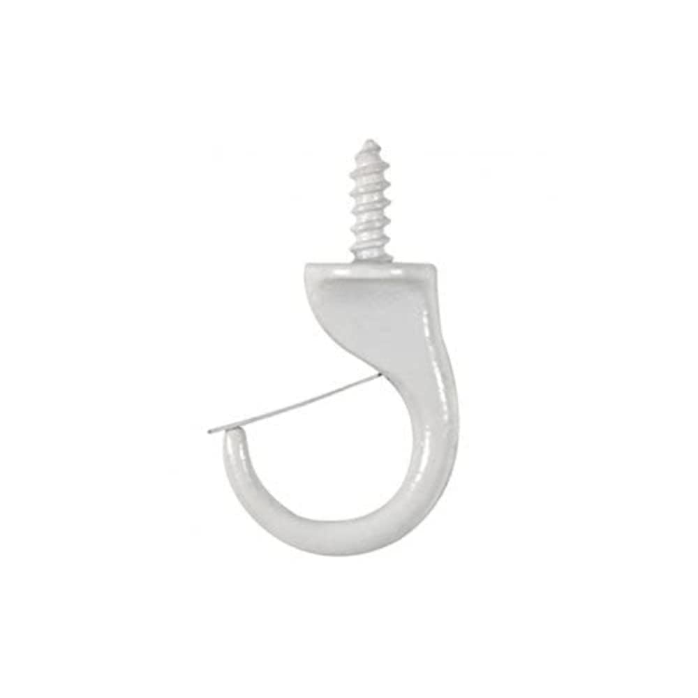 Merriway BH05608 (4 Pcs) Safety Type Cup Hook, White 22mm - Pack of 4 Pieces