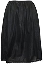 Heiress Anti Static Girl's Nylon Half Slip (6-7, Black)