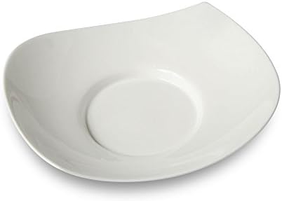 Carmona Tulip Collection 2-piece Serving Bowl Porcelain White New Bone China Set of 2, 15.2oz Serving Salad Bowls(10" Long)