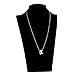 AOLO Silver Initials Necklace Letter Pendant Necklace A