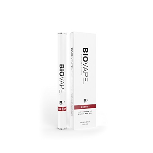 BioVape Vitamin B12 for Energy: All Natural, Vegan-Friendly Bioavailable B12 Methylcobalamin Aromatherapy Vape Pen | Great Taste, No Calories, Nicotine Free | Citrus Flavor, About 28 Servings (1)