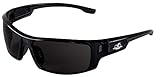 Safety Glasses, Bullhead Safety Eyewear BH943AF Dorado Safety Glasses with Dark Smoke Lenses, Crystal Black Frames, 1 Pair