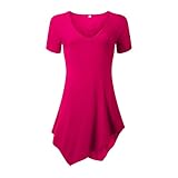 Playworld Handkerchief Hem Top Tunics for Women to Wear with Leggings Plus Size
