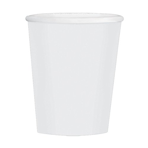 Big Party Pack Frosty White Paper Coffee Cups | Pack of 40 | Party Supply