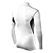 Men's Boys TCA HyperFusion Thermal Compression Base Layer Long Sleeve Top - Mock Neck - White/Grey Medium Boy (8-10 Years)
