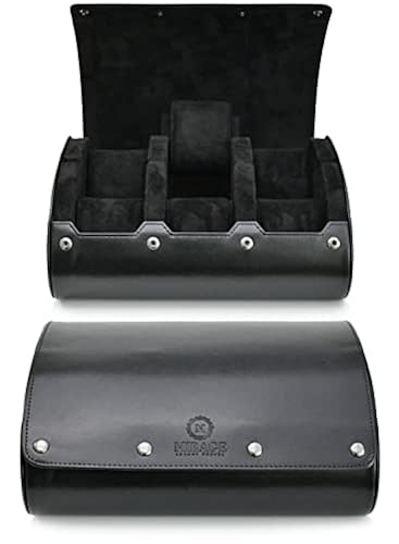 Black Watch Case for Men 6-watch Roll Travel Case by Mirage Super Black  motif design in Saudi Arabia Whizz Cabinets Cases