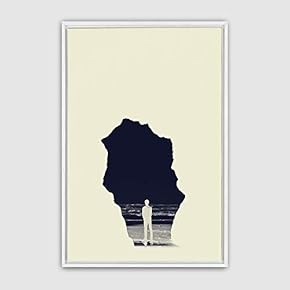 Framed Canvas Wall Art Minimalistic Painting Canvas Prints Home Artwork Decoration for Living Room,Bedroom - 16x24 inches