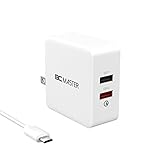 Fast Charge, BC Master Quick Charge QC 2.0 30W Dual Port Cell Phone USB Wall Charger with Foldable Plug for Samsung Galaxy S7 S6 Edge, Note 4 5, LG G4 V10, Nexus 6, HTC, Moto G, Droid Turbo