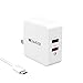 Fast Charge, BC Master Quick Charge QC 2.0 30W Dual Port Cell Phone USB Wall Charger with Foldable Plug for Samsung Galaxy S7 S6 Edge, Note 4 5, LG G4 V10, Nexus 6, HTC, Moto G, Droid Turbo