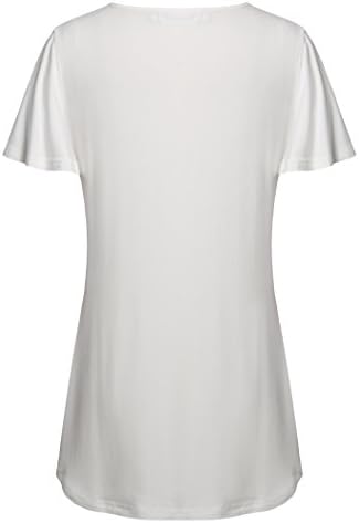 White Tunic for Women,Kissmay Short Sleeve Loose Blouse Casual Ladies Tunic Tops
