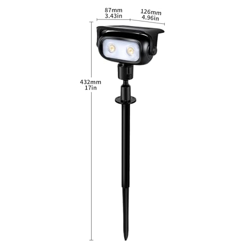 MEEKBOS Luces Solares LED Exterior para Jardín con Estaca, 3000K Luz Cálida, Sensor Crepuscular, IP65 Impermeables, Lámparas Solar para Camino, Patio, Césped y Paisajismo, Pack de 6