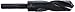 Drill America DWDRSD Series Qualtech High-Speed Steel Economy Reduced-Shank Drill Bit, Black Oxide Finish, 1/2