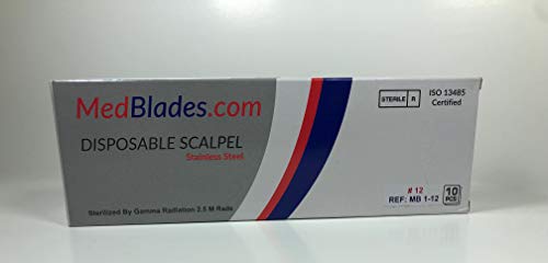 MedBlades Disposable Scalpel #15, with Stainless Steel Blades with Plastic Scalpel Handle, Sterile, Individually Sealed, Box of 10 for Craft, Hobby, Dermaplaining, Podiatry & More - Thumbnail 4