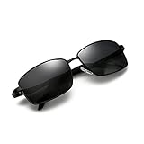 Polarized Sunglasses for Men Driving Fishing Mens Sunglasses Rectangular Metal Frame 100% UV Protection