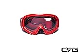 CRG Sports Motocross ATV Dirt Bike Off Road Racing Goggles RED T815-3-2 T815-3-2 Transparent lens red frame