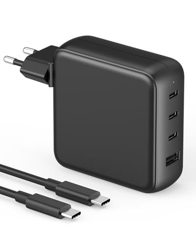 100W USB C Charger, 4 Port USB-C Fast Charger Block Plug Compatible with MacBook Pro/Air, iPad/Pro/Air/Mini, iPhone 16/15, Galaxy S24/S23 & Plus, PPS, 2m C to C Cable Included