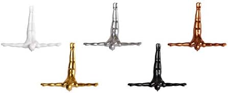 HomeRoots 6.5" x 2.5" x 6.5" Living Room Decorative Gold Diver Wall Art