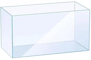 FIRAQ Large Fish Tank, Glass Aquarium, Rectangular Turtle Tank Peninsula Style, Premium Ultra Clear Borderless Aquarium with Low-Iron Glass for Fish and Corals 10mm (35.4 * 19.7 * 19.7 inches)