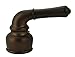 Trim Kit for 3-handle Shower Valve, Fit Delta Washerless Shower, Oil Rubbed Bronze Finish, With Metal Lever Handles -By PlumbUSA 38807