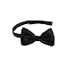 Harvest Male Black Bow Tie - Men's Pre-tied Adjustable Length Formal Tuxedo Satin Solid Color