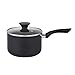 Cook N Home Nonstick Sauce Pan with Lid, 3 Quart, Black