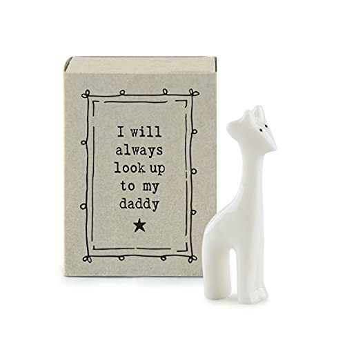 Coingallery East of India Porcelain MINI Matchbox Giraffe Sentimental Ornament Gift | I will always look up to my Daddy