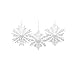 Amscan Winter Wonderland Christmas Snowflake Paper Fan Hanging Party Decoration (3 Piece), White, One Size